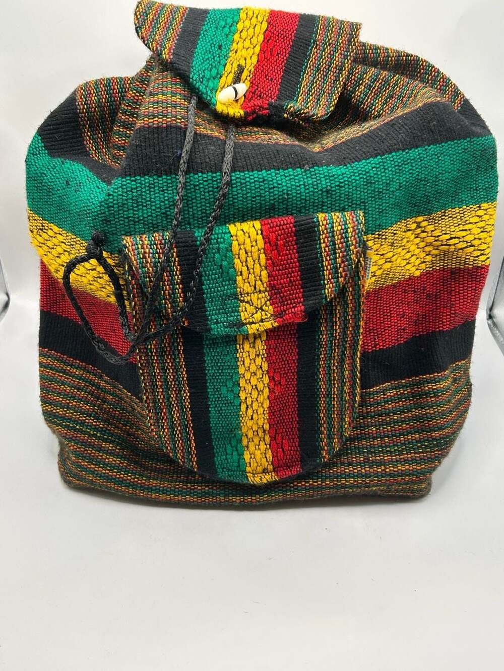 Pinzon Handwoven Rasta Baja Stripe Artisan Backpack